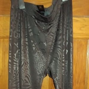 Black on black animal print leggings
